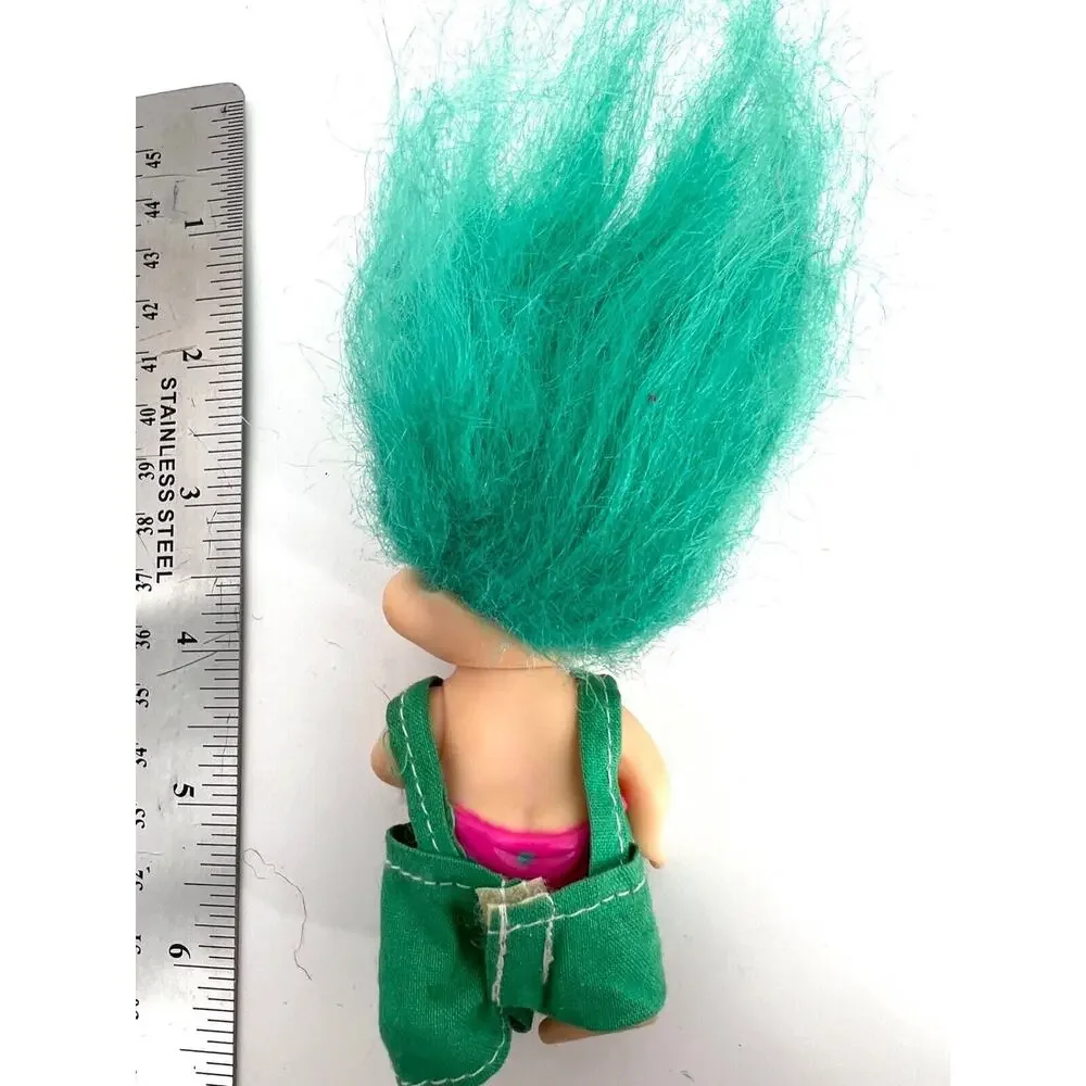 Vintage 1991 Applause Lucky Baby Troll Doll Green Hair